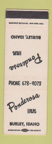 Matchbook Cover - Ponderosa Inn Burley ID