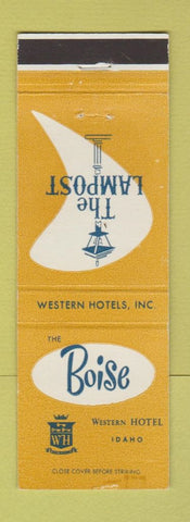 Matchbook Cover - Boise Hotel ID The Lampost