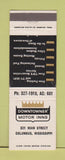 Matchbook Cover - Downtowner Motor Inns Columbus MS