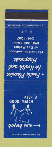 Matchbook Cover - Planned Parenthood Des Moines IA