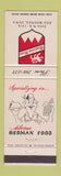 Matchbook Cover - Bavarian Haus German Food Des Moines IA