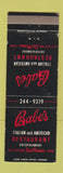 Matchbook Cover - Babe's Italian Restaurant Des Moines IA