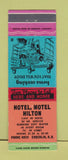 Matchbook Cover - Hotel Motel Hilton Enderlin ND low phone #