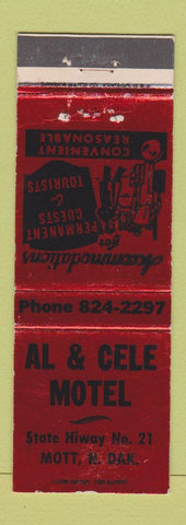 Matchbook Cover - Al & Cele Motel Mott ND