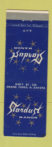 Matchbook Cover - Stardust Manor Grand Forks ND