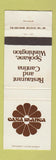 Matchbook Cover - Casa Blanca Restaurant Spokane WA