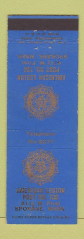 Matchbook Cover - American Legion Spokane WA