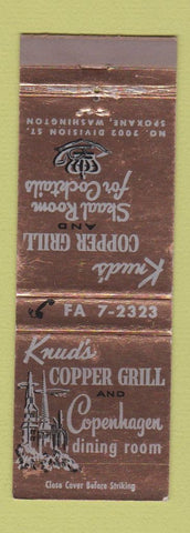 Matchbook Cover - Knud's Copper Grill Copenhagen Spokane WA WEAR