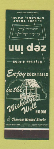 Matchbook Cover - Zep Inn Spokane WA Wishing Well Room