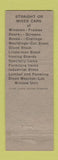 Matchbook Cover - Western Pine Woodwork Window Units Spokane WA