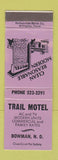 Matchbook Cover - Trail Motel Bowman ND