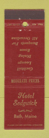 Matchbook Cover - Hotel Sedgwick Bath ME