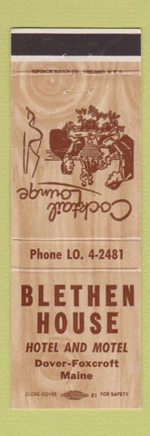 Matchbook Cover - Blethen House Inn Motel Dover Foxcroft ME