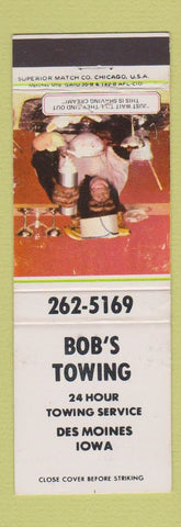 Matchbook Cover - Bob's Towing Des Moines IA WEAR