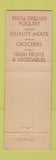 Matchbook Cover - Bognanno Bros Markets Des Moines IA feature