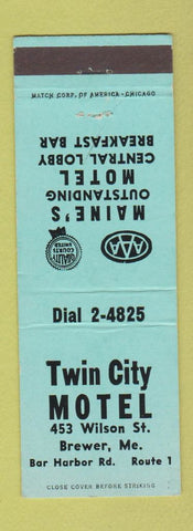 Matchbook Cover - Twin City Motel Brewer ME