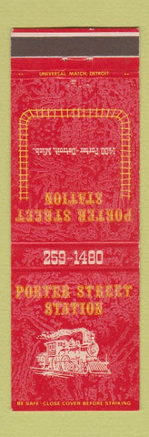 Matchbook Cover - Porter Street Station Detroit MI