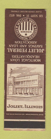 Matchbook Cover - Joliet Federal Savings and Loan IL