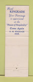 Matchbook Cover - Hotel Kingkade Oklahoma City OK WEAR