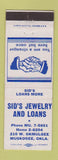 Matchbook Cover - Sid's Jewelry Loans Muskogee OK