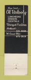 Matchbook Cover - Topinka's Detroit MI Country House