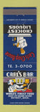 Matchbook Cover - Carl's Bar Chop House Detroit MI