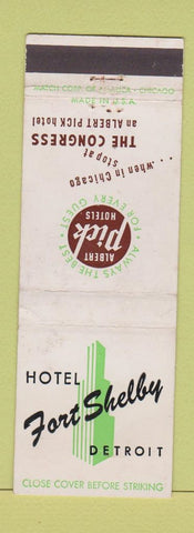 Matchbook Cover - Hotel Fort Shelby Detroit MI WEAR