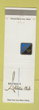 Matchbook Cover - Detroit Athletic Club MI
