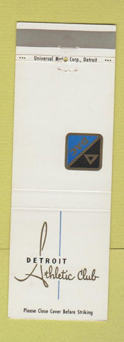 Matchbook Cover - Detroit Athletic Club MI