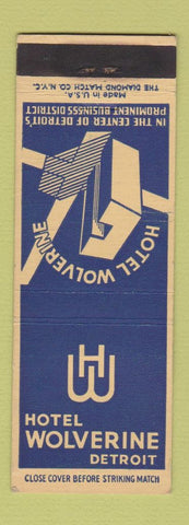 Matchbook Cover - Hotel Wolverine Detroit MI