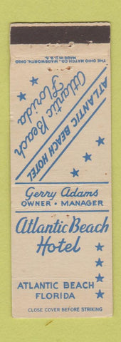 Matchbook Cover - Atlantic Beach Hotel Atlantic Beach FL WEAR
