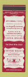 Matchbook Cover - Arthur Wilde's Restaurant Golden Beach FL