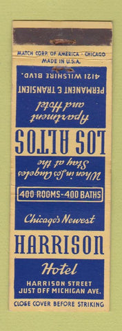 Matchbook Cover - Los Altos Hotel Harrison Chicago IL Los Angeles WEAR