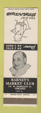 Matchbook Cover - Barney's Market Club Chicago IL