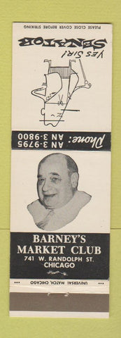 Matchbook Cover - Barney's Market Club Chicago IL