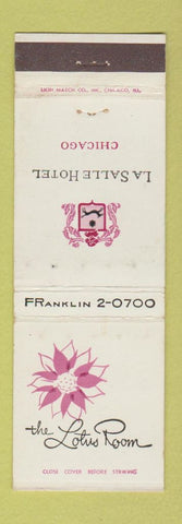 Matchbook Cover - LaSalle Hotel Chicago IL Lotus Room WEAR