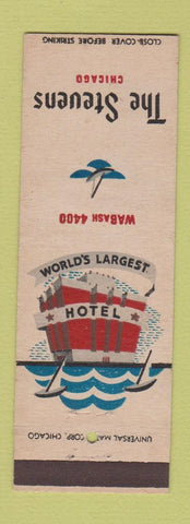 Matchbook Cover - Stevens Hotel Chicago IL World's Largest