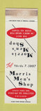 Matchbook Cover - Morris Men's Shop Chicago IL WORN