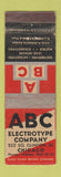 Matchbook Cover - ABC Electrotype Chicago IL WEAR