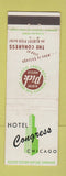Matchbook Cover - Hotel Congress Chicago IL WEAR