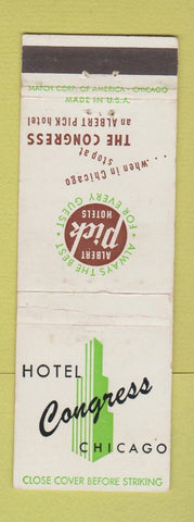Matchbook Cover - Hotel Congress Chicago IL WEAR
