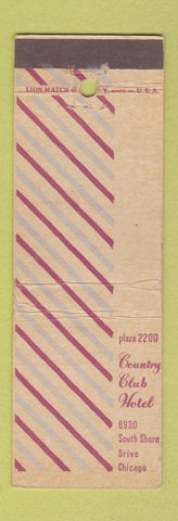 Matchbook Cover - Country Club Hotel Chicago IL WEAR
