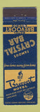 Matchbook Cover - Brevoort Hotel Chicago IL Crystal Bar