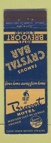 Matchbook Cover - Brevoort Hotel Chicago IL Crystal Bar