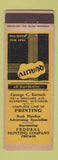 Matchbook Cover - George Bartsch Printing Dearborn MI Federal Chicago IL