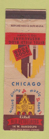 Matchbook Cover - Old Heidelberg Chicago IL Eitel Field Building WEAR