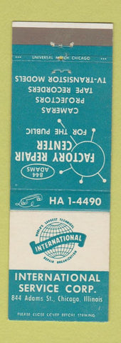 Matchbook Cover - International Service Corp Chicago IL