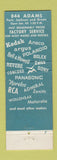 Matchbook Cover - International Service Corp Chicago IL