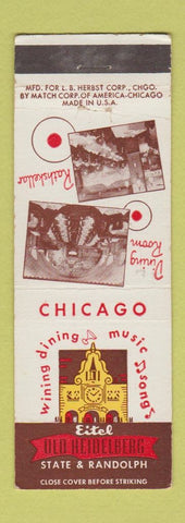 Matchbook Cover - Old Heidelberg Chicago IL