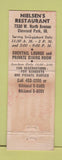 Matchbook Cover - Nielsen's Restaurant Chicago IL WEAR
